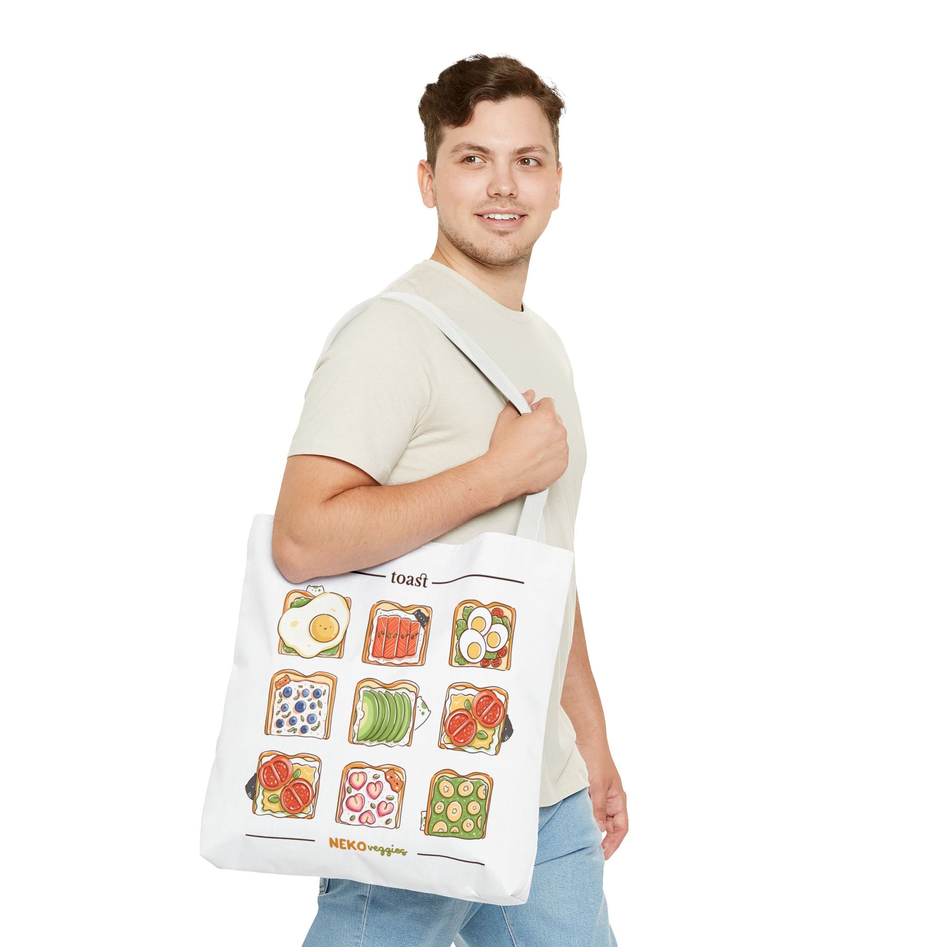 Charming Illustrated Tote Bag - Perfect for Foodies, Tea Lovers, Market Days, Gift Ideas, Home Decor | Merch