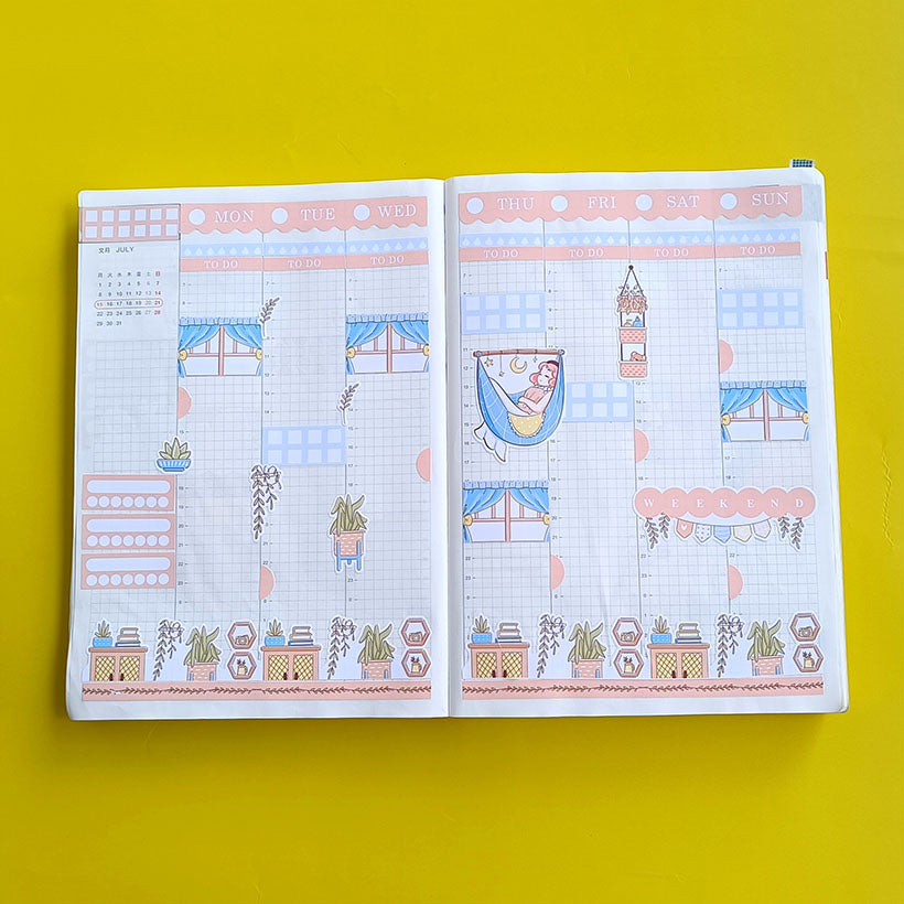 Serene Sweet Dreams Hobonichi Cousin Weekly Kit - hcwk089