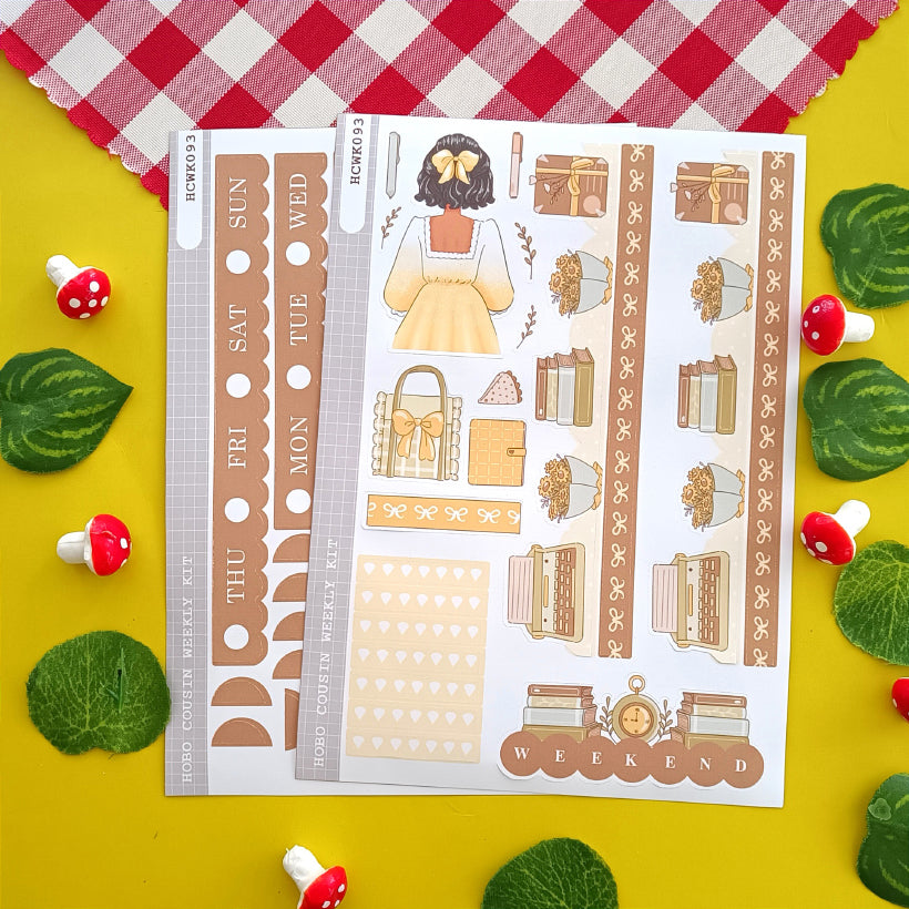 Library | Crowning Glory | Hobonichi Cousin Weekly Kit - hcwk093