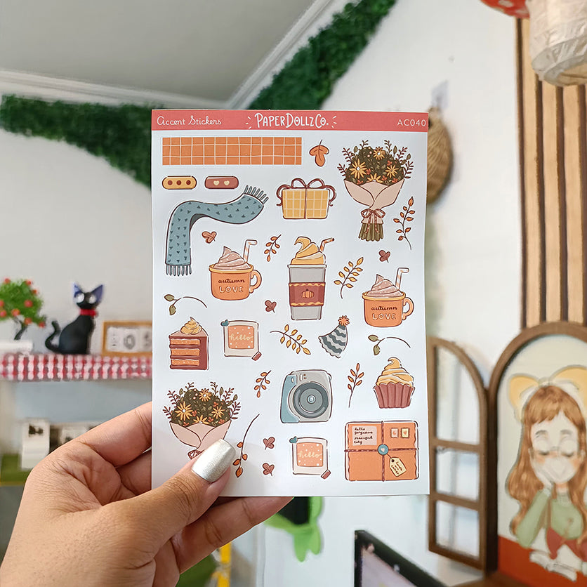 Cozy Harvest | Accent Sticker | PaperDollzCo | ac040