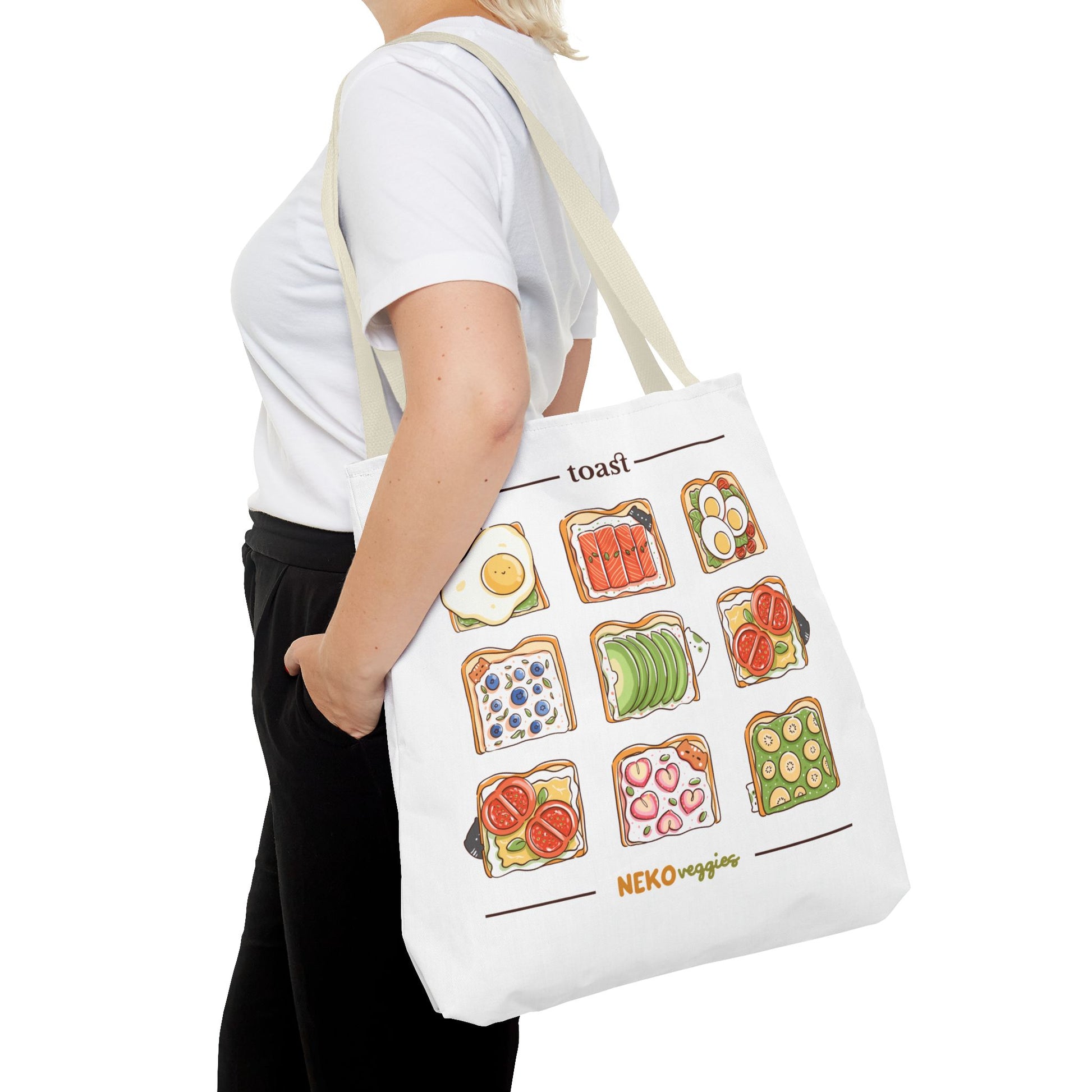 Charming Illustrated Tote Bag - Perfect for Foodies, Tea Lovers, Market Days, Gift Ideas, Home Decor | Merch