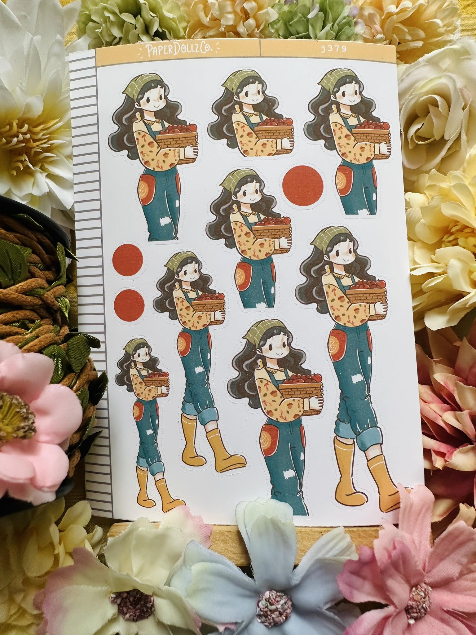 Robin Birds of Autumn Paperdollzco Planner Stickers | J379