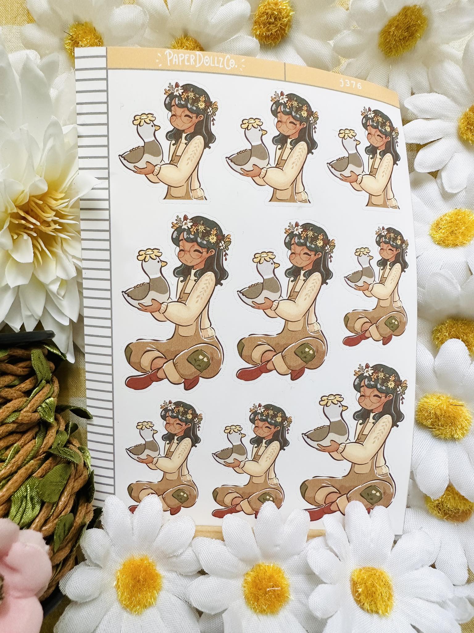 Robin Birds of Autumn Paperdollzco Planner Stickers | J379