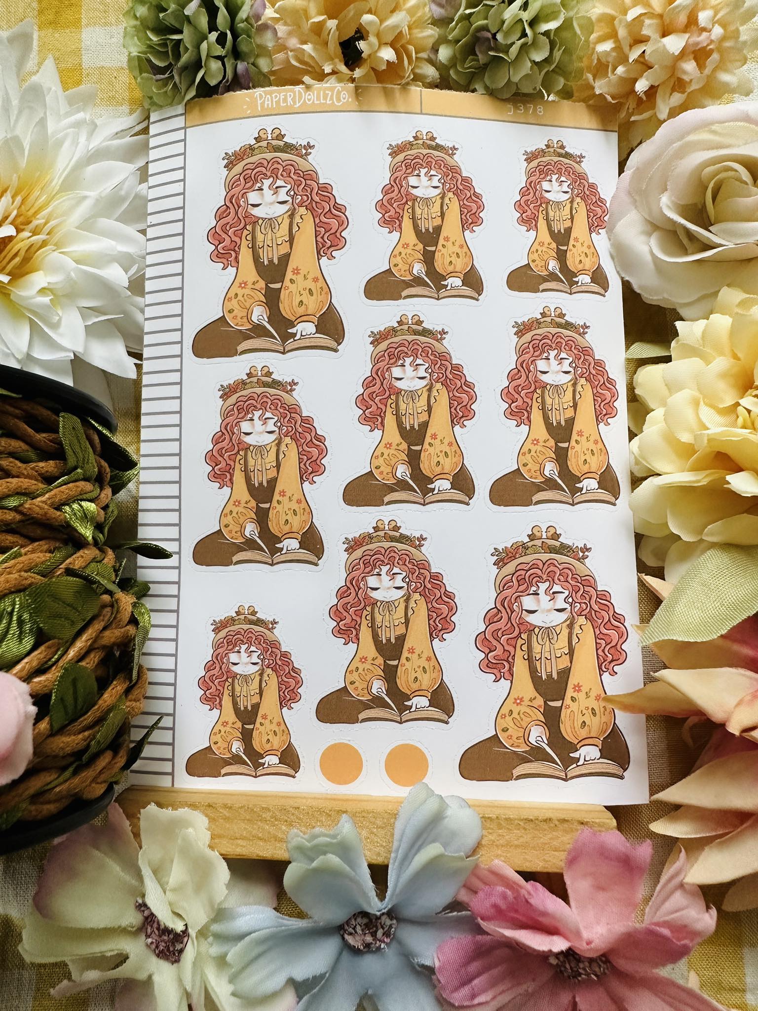 Robin Birds of Autumn Paperdollzco Planner Stickers | J379
