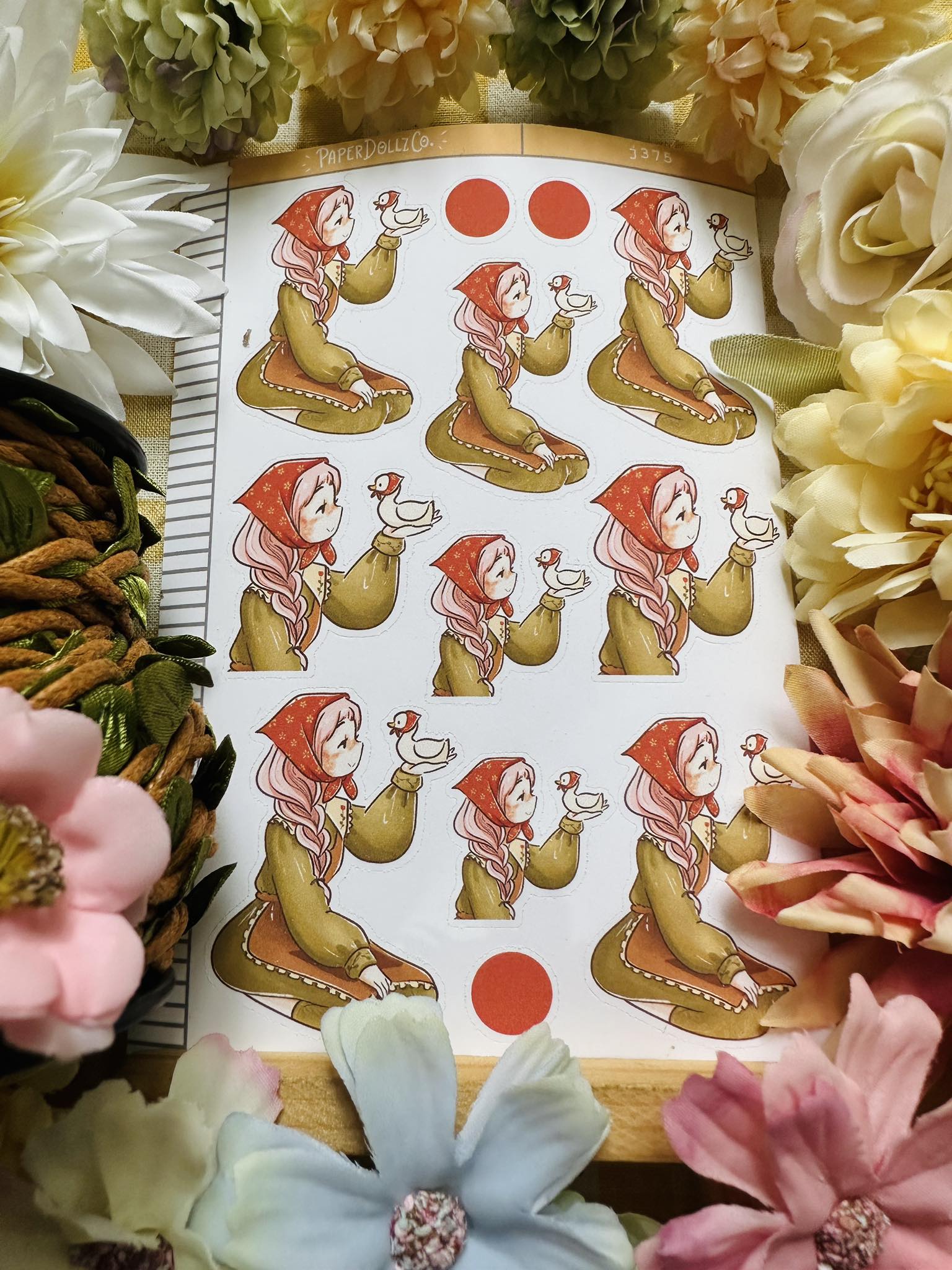 Robin Birds of Autumn Paperdollzco Planner Stickers | J379