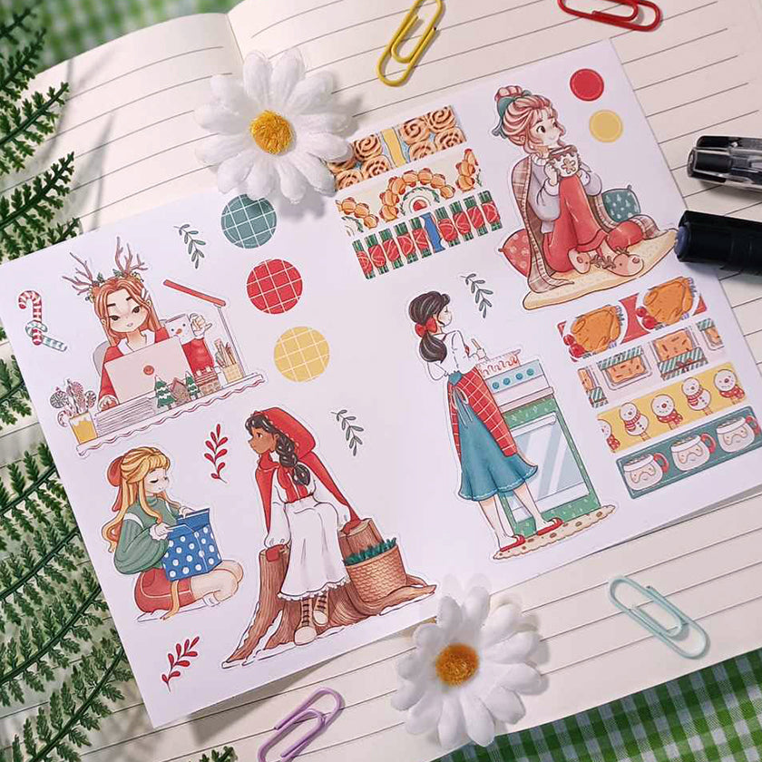 Joy to the Dolly World PaperDollzCo Planner Sticker Book | CB053