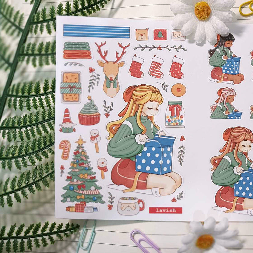 Joy to the Dolly World PaperDollzCo Planner Sticker Book | CB053