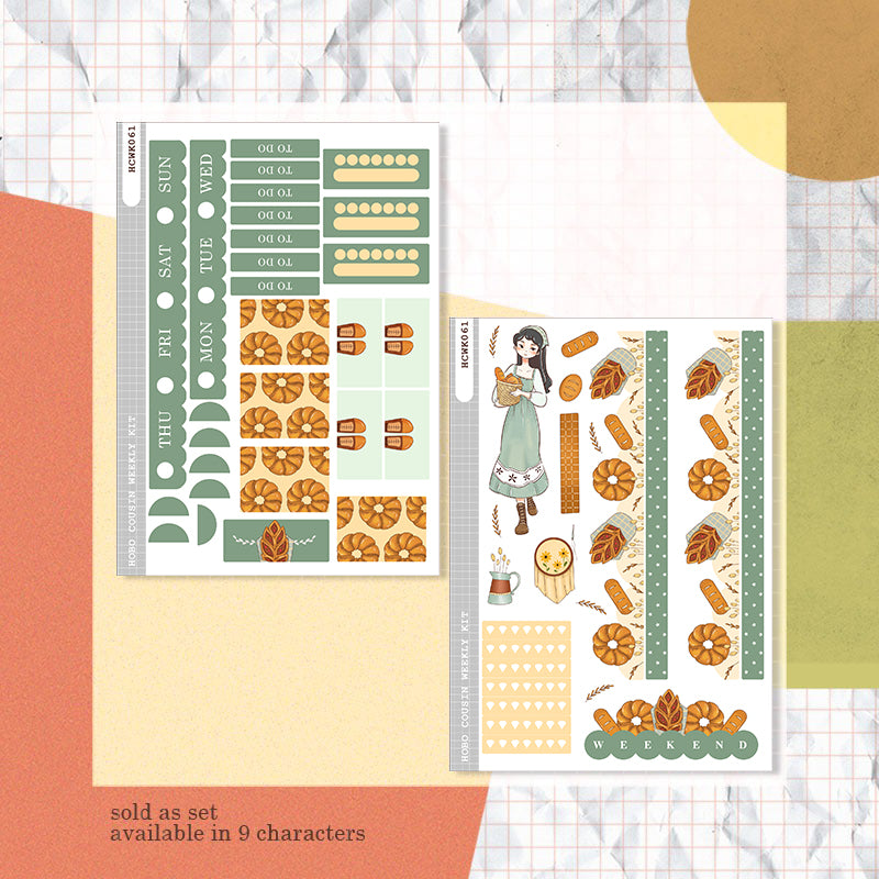Hobbyist Cottage Core Hobonichi Cousin Weekly Kit - hcwk061