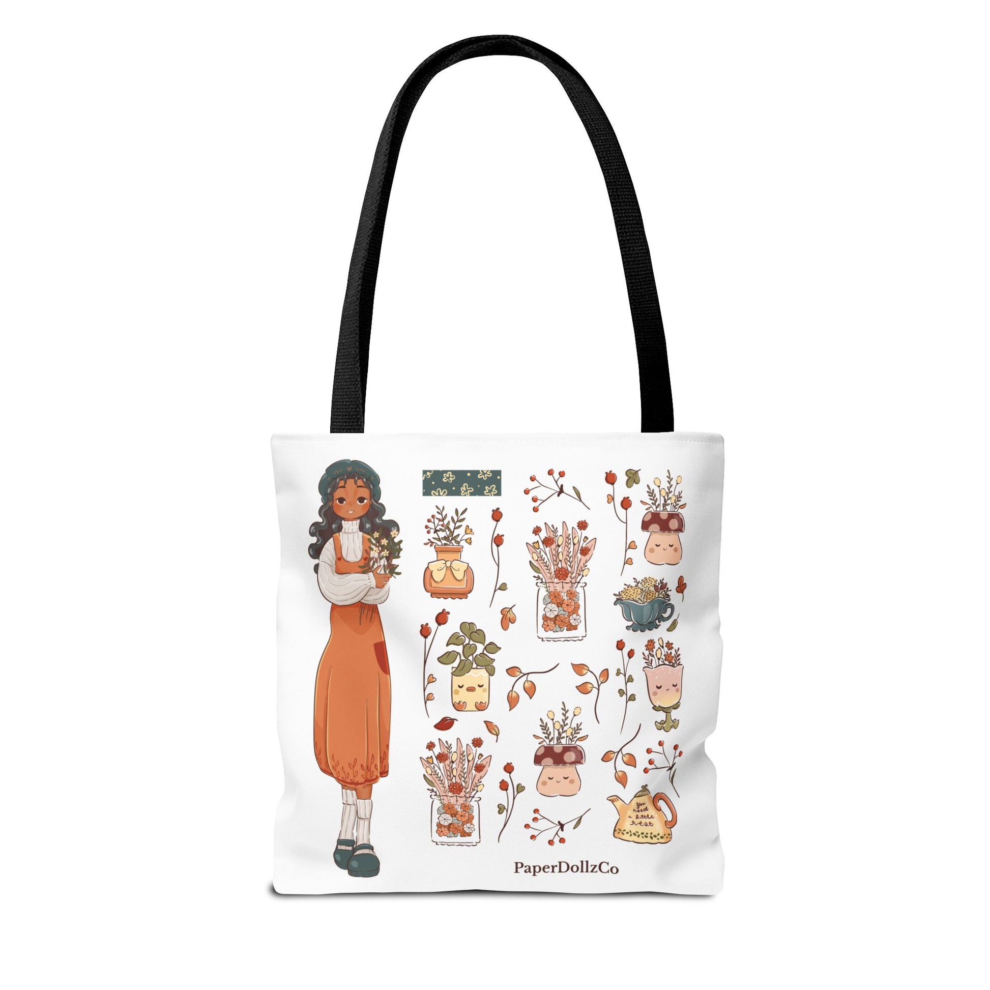 Autumn-Themed Tote Bag, Cozy Fall Essentials, Cute Eco-Friendly Shoulder Bag, Harvest Season Shopping Bag, Pumpkin Spice Carryall | Olive Merch