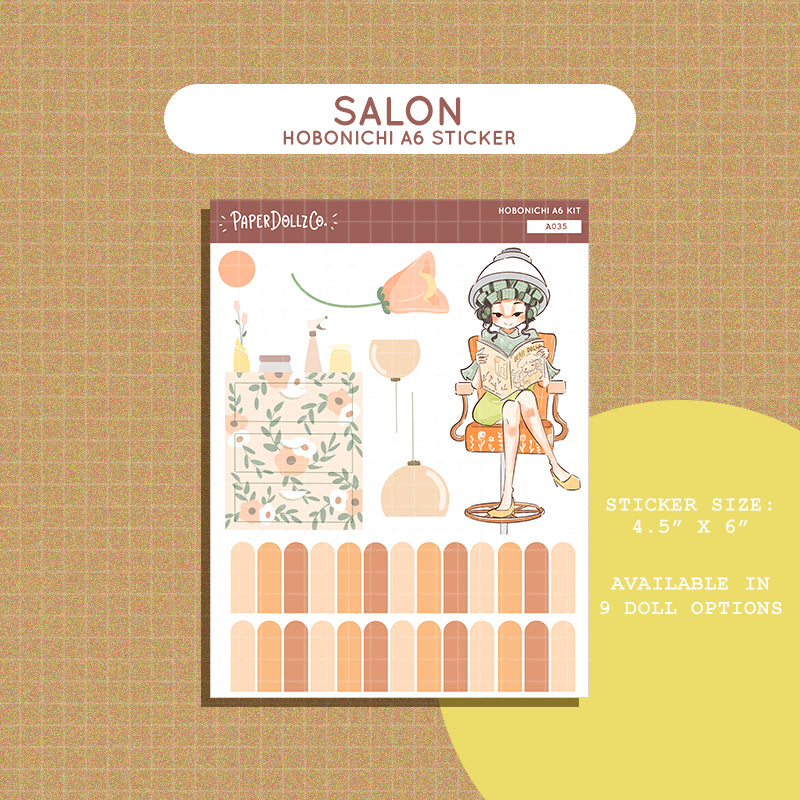 Salon Love Yourself Hobonichi A6 Daily Sticker Kit - a035