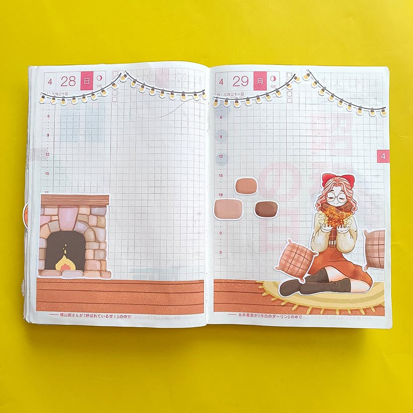 Festive Winter Solstice Hobonichi A6 Daily Sticker Kit - a071