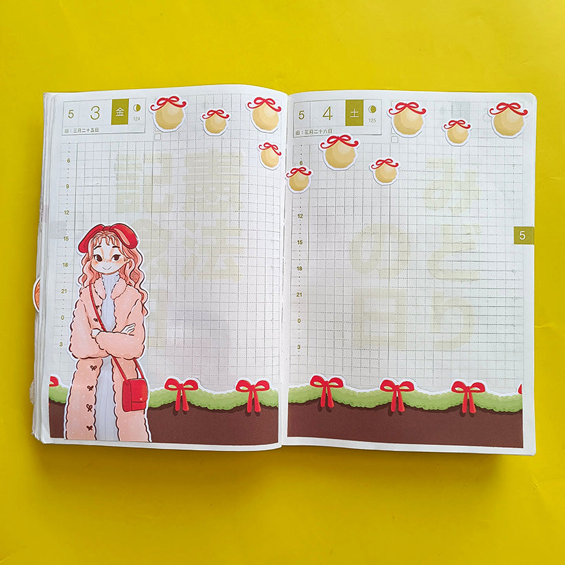 Bow Winter Solstice Hobonichi A6 Daily Sticker Kit - a074