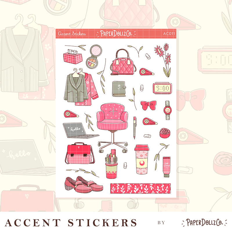 Accent Sticker | PaperDollzCo | ac011