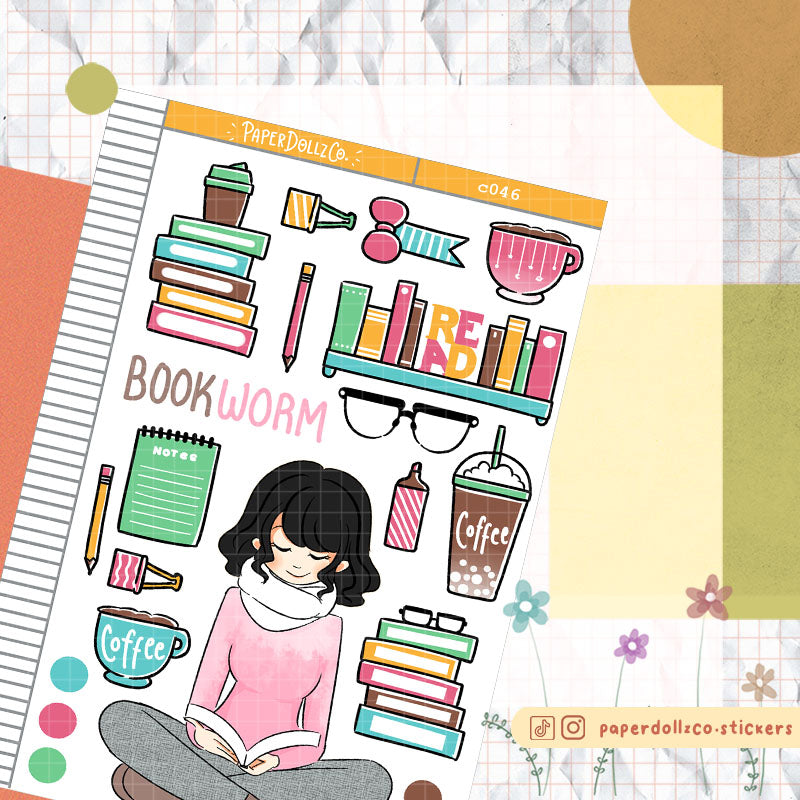 Bookworm | Collections Sticker | C046