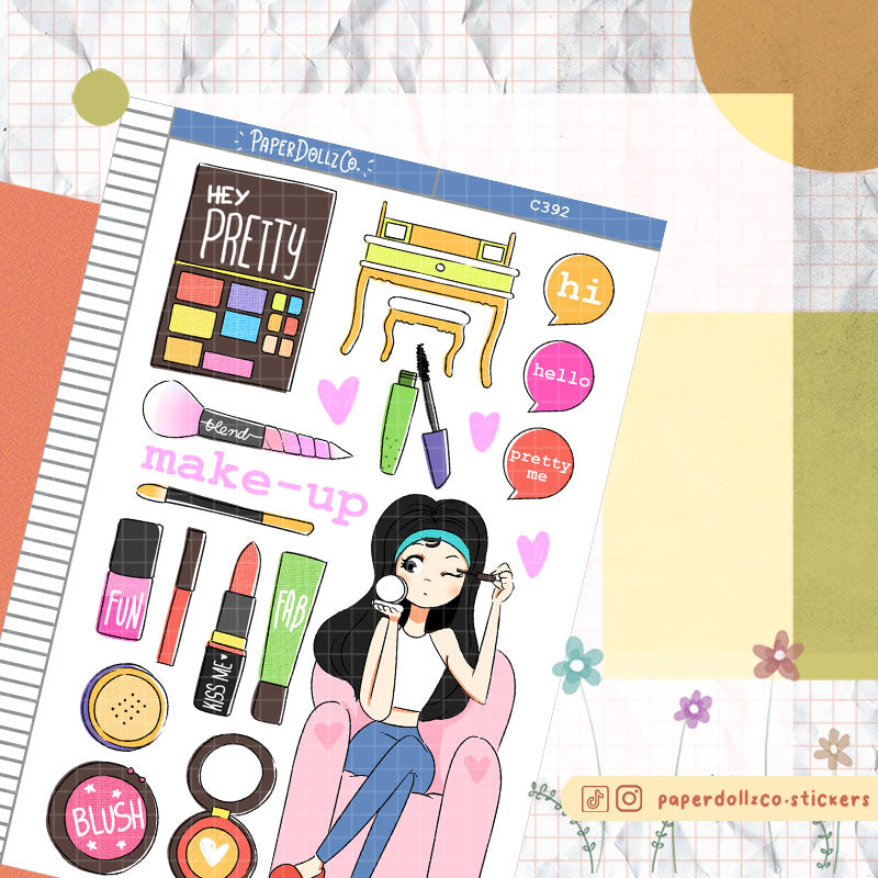 Make Up Collections PaperDollzCo Planner Sticker | C392