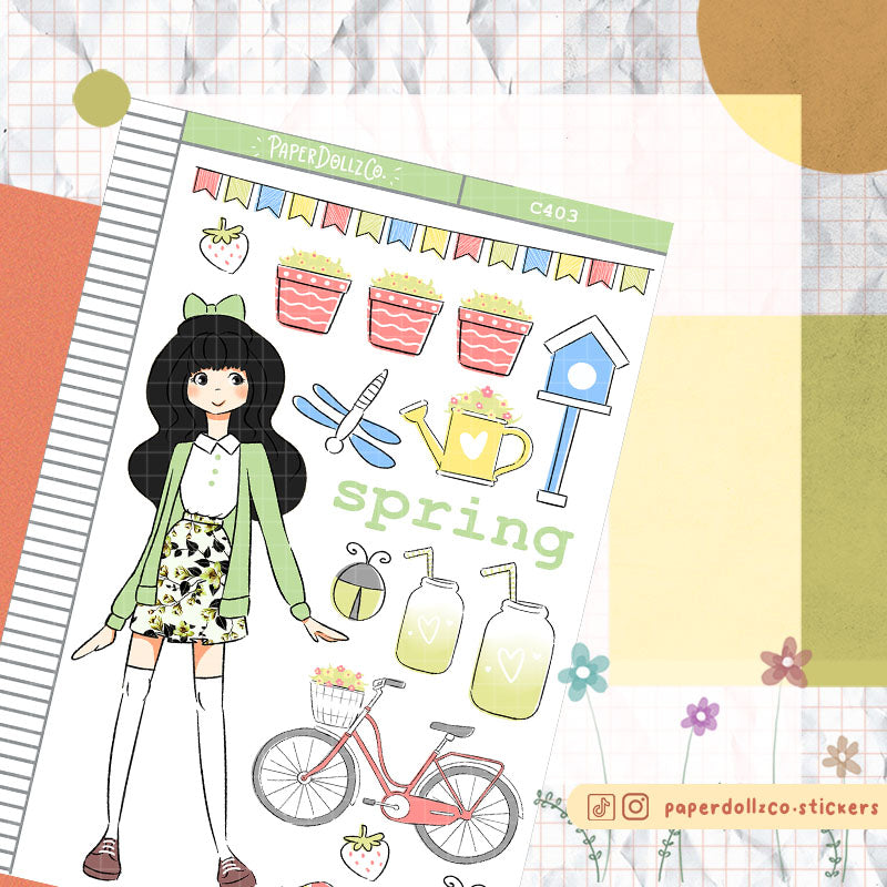 Spring Collections PaperDollzCo Planner Sticker | C403