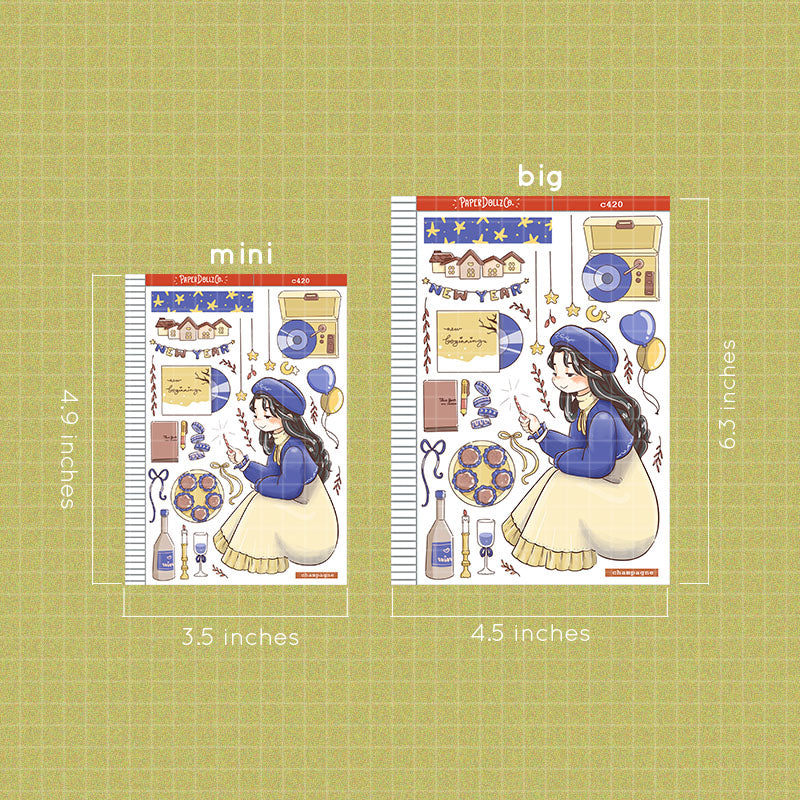 Champagne | Winter Solstice | Collection Stickers | C420