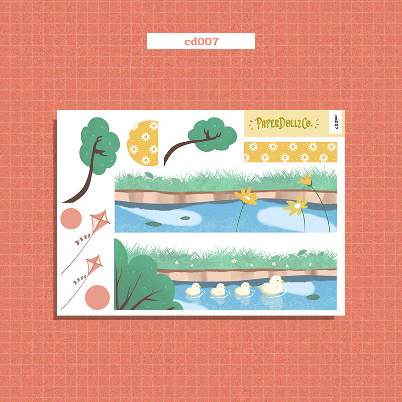 Blossoming | Hobonichi | Cousin Daily Sticker Kit | Cd007
