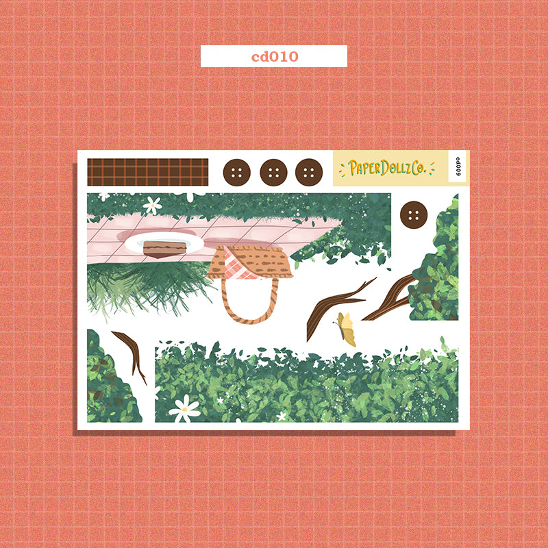 Blossoming | Hobonichi | Cousin Daily Sticker Kit | Cd010