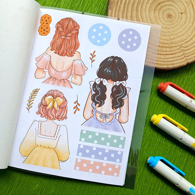 WanderLust and Crowning Glory A5 Kits Sticker Book | CDB004