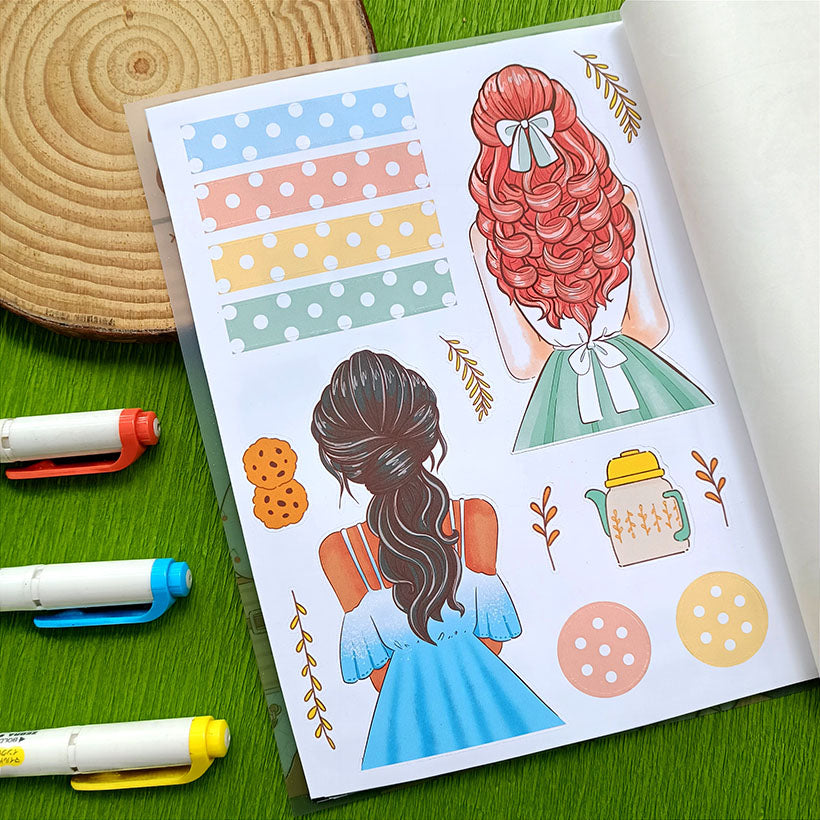 WanderLust and Crowning Glory A5 Kits Sticker Book | CDB004