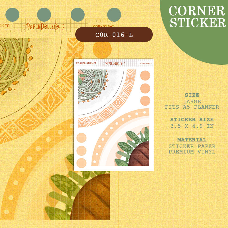 Paperdollzco | Large Corner Stickers | cor-016-L