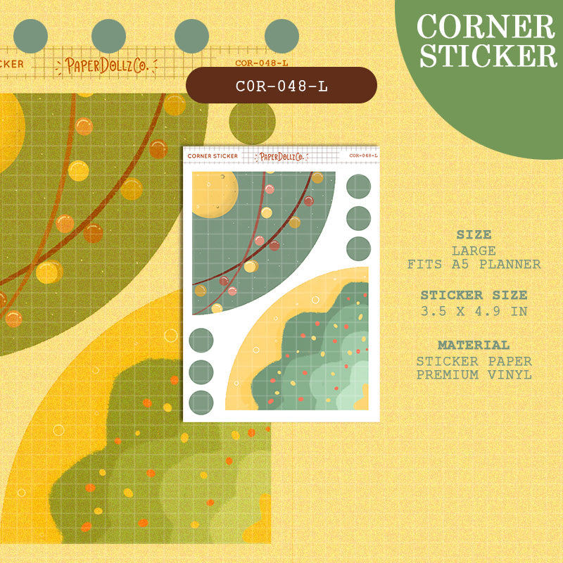 Paperdollzco | Large Corner Stickers | cor-048-L