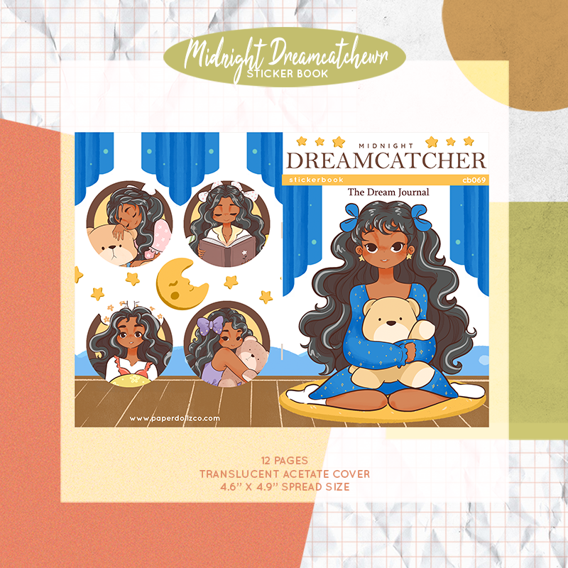 Midnight Dreamcatcher | PaperDollzCo | Sticker Book | CB069