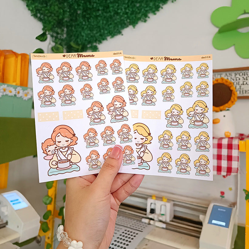 Cook with baby | Dear Mama | PaperdollzCo | dm004b | dm004g