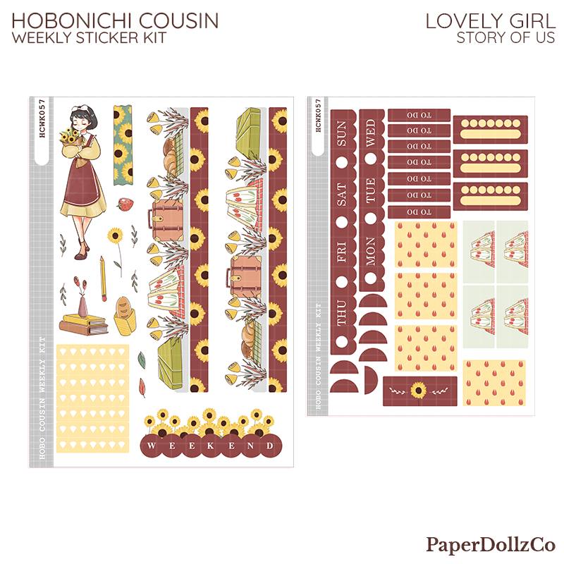 Lovely Girl Story of Us Hobonichi Cousin Weekly Kit - hcwk057