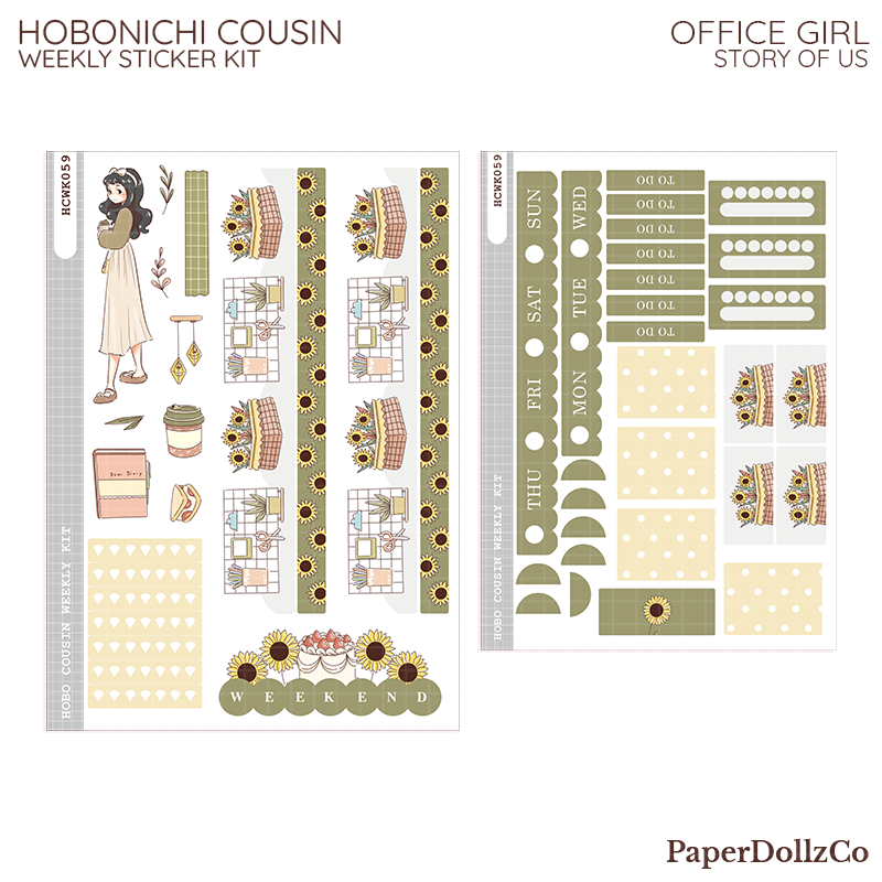Office Girl Story of Us Hobonichi Cousin Weekly Kit - hcwk059