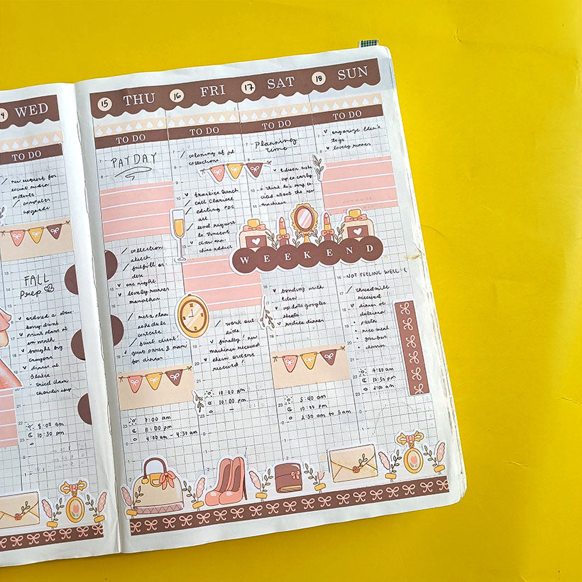 Prom | Crowning Glory | Hobonichi Cousin Weekly Kit - hcwk091