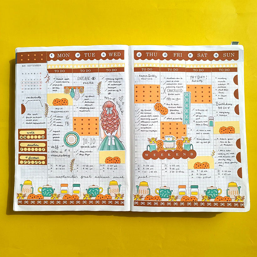 Kitchen | Crowning Glory | Hobonichi Cousin Weekly Kit - hcwk095