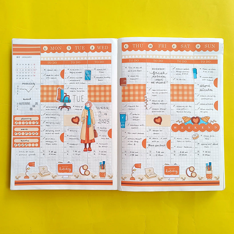 Work Winter Solstice Hobonichi Cousin Weekly Kit - hcwk115