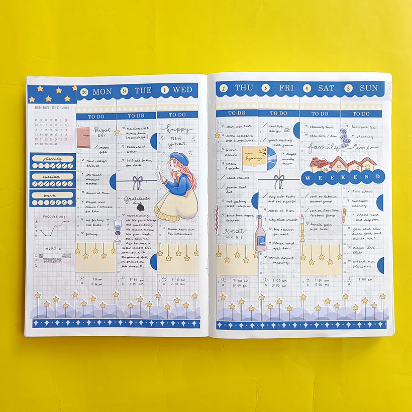 Champagne Winter Solstice Hobonichi Cousin Weekly Kit - hcwk116