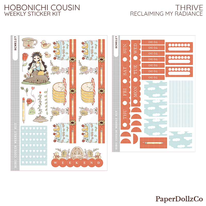 Thrive | Reclaiming My Radiance | Hobonichi Cousin Weekly Kit - hcwk127