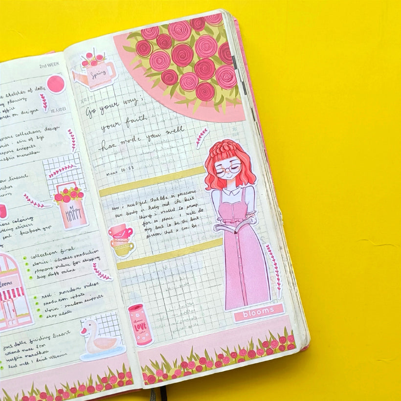 Blooms | Shades of Pink | Collections Stickers | C254