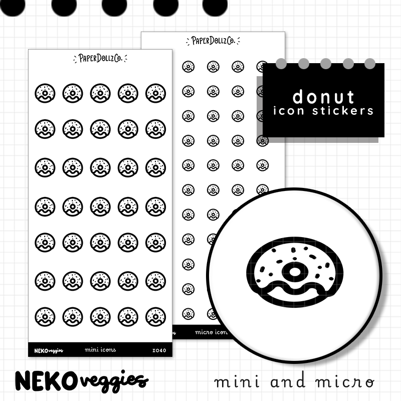 Donut | PaperDollzCo | Icon Sticker | i040