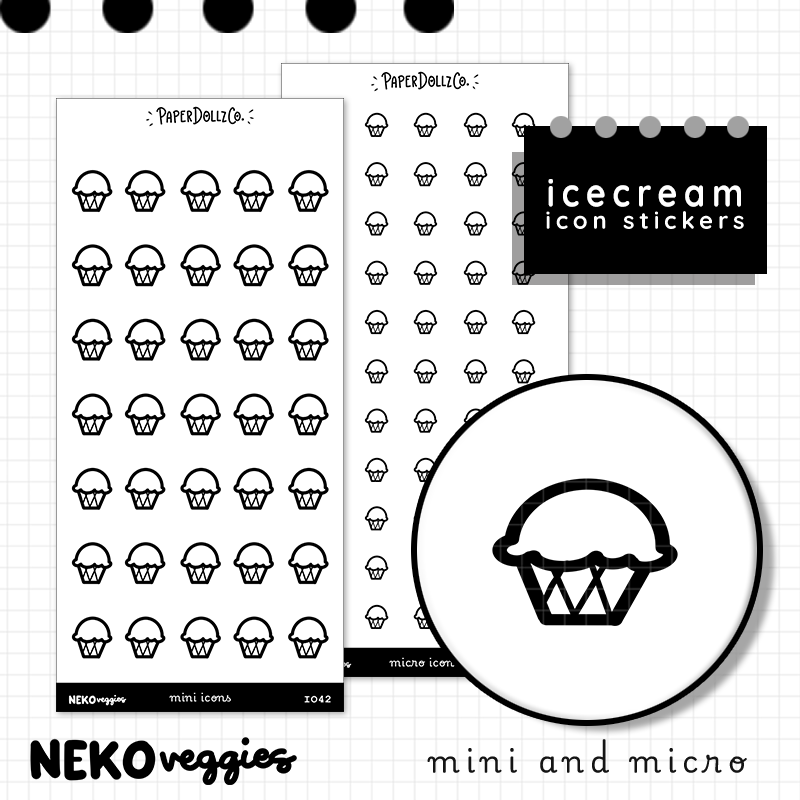 Ice cream | PaperDollzCo | Icon Sticker | i042