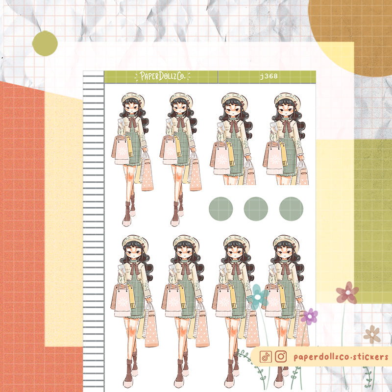 Shopping Love Yourself Paperdollzco Planner Stickers | J368