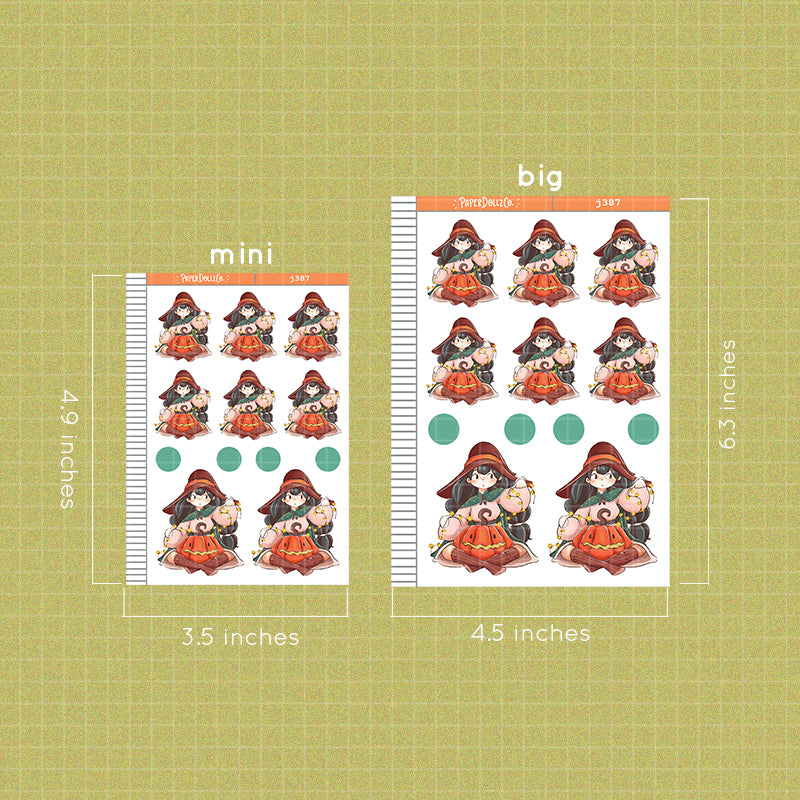 Pumpkin Enchanted Paperdollzco Planner Stickers | J387