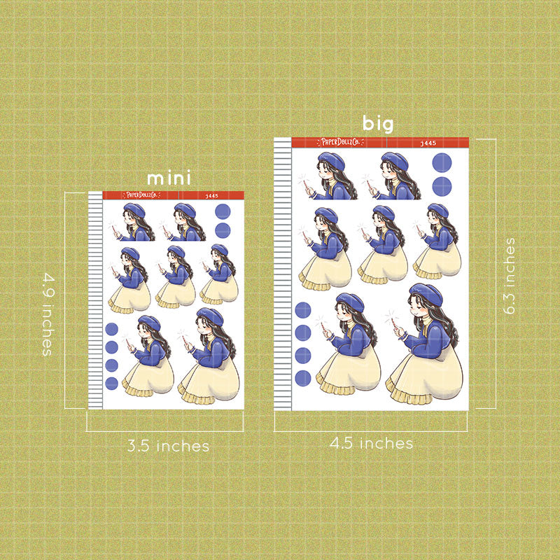 Champagne Winter Solstice Just Dolls Stickers | J445