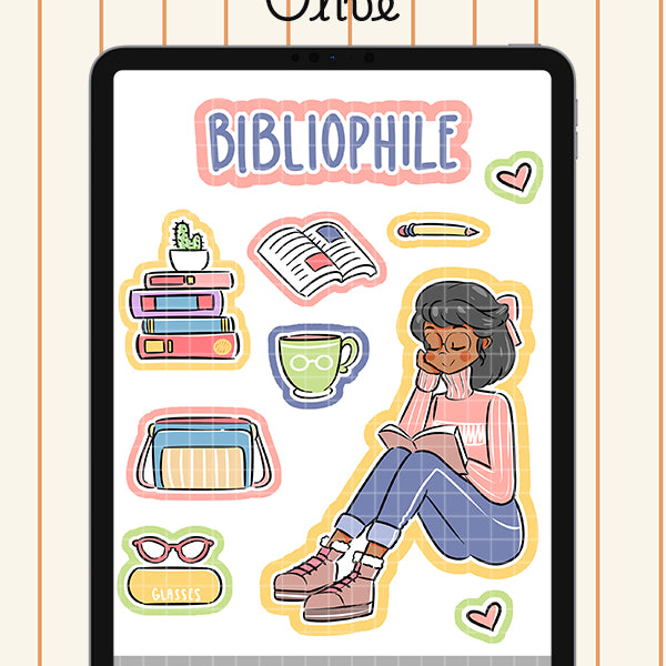 Bibliophile Digital File | Olive | PaperDollzCo
