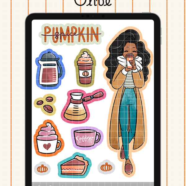 Pumpkin Spice Digital File | Olive | PaperDollzCo