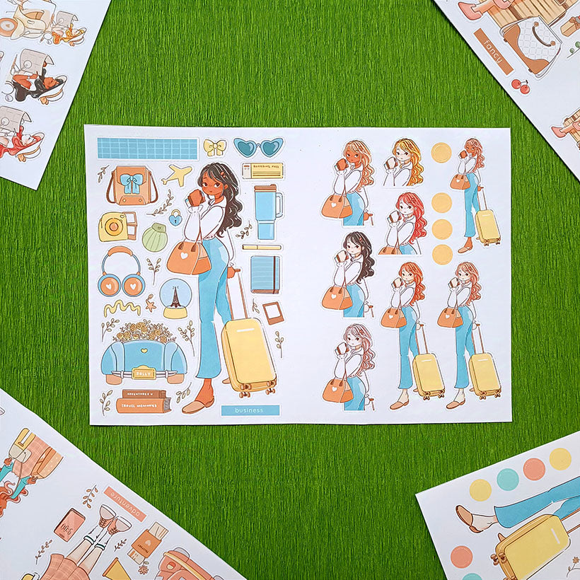 Wanderlust PaperDollzCo Planner Sticker Book | CB065