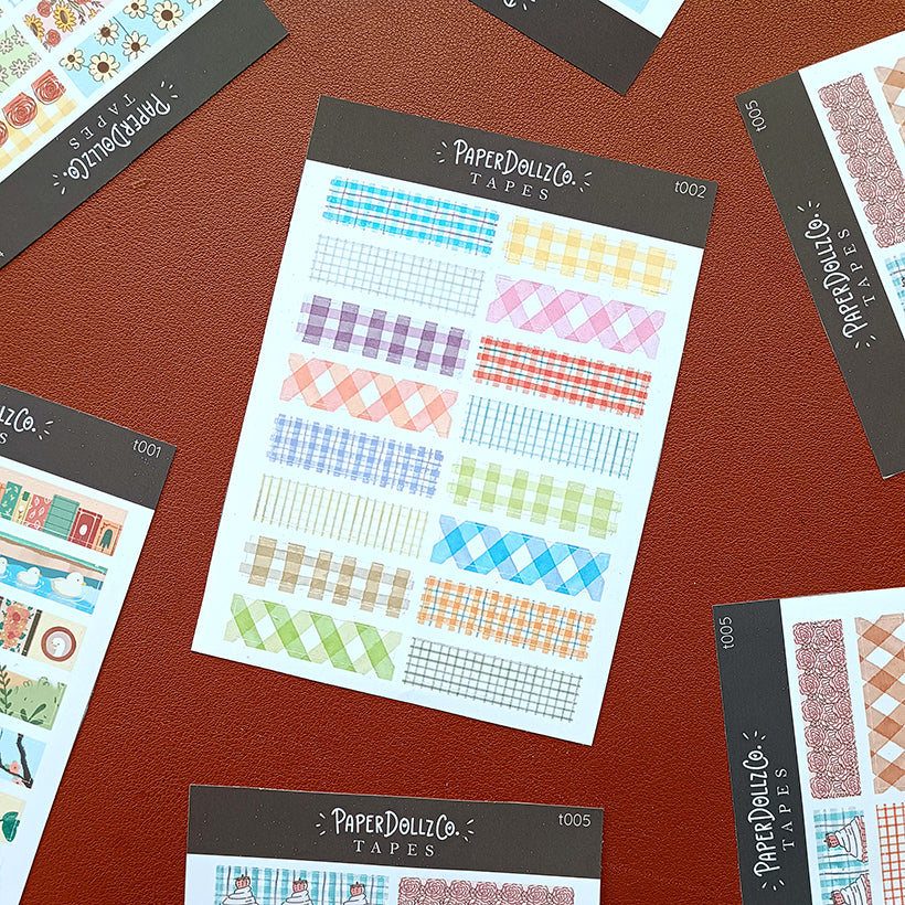 Gingham | PaperDollzCo | Sticker Tapes | t002