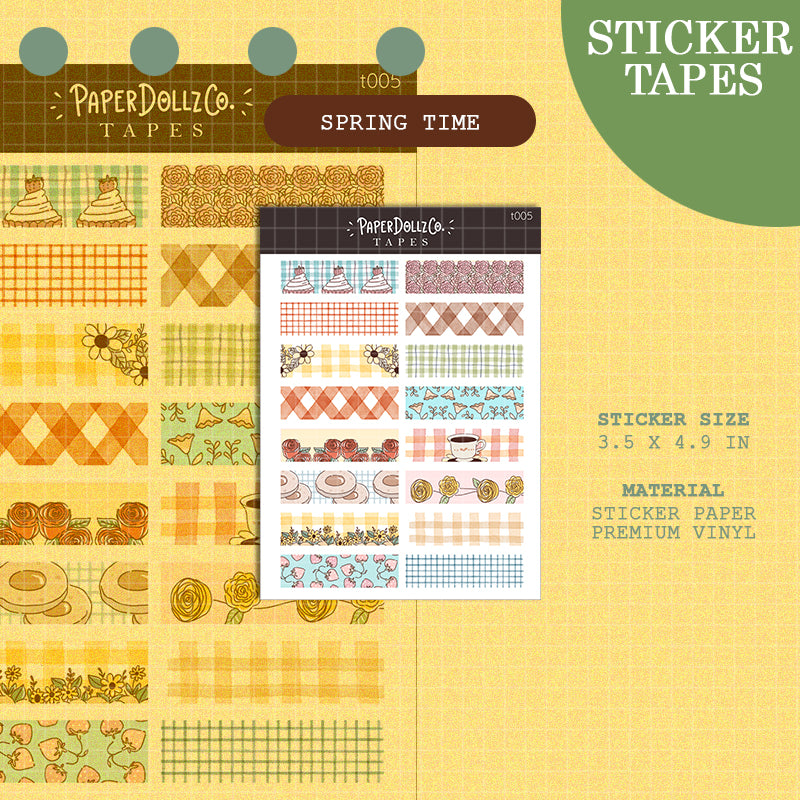 Spring Times | PaperDollzCo | Sticker Tapes | t005