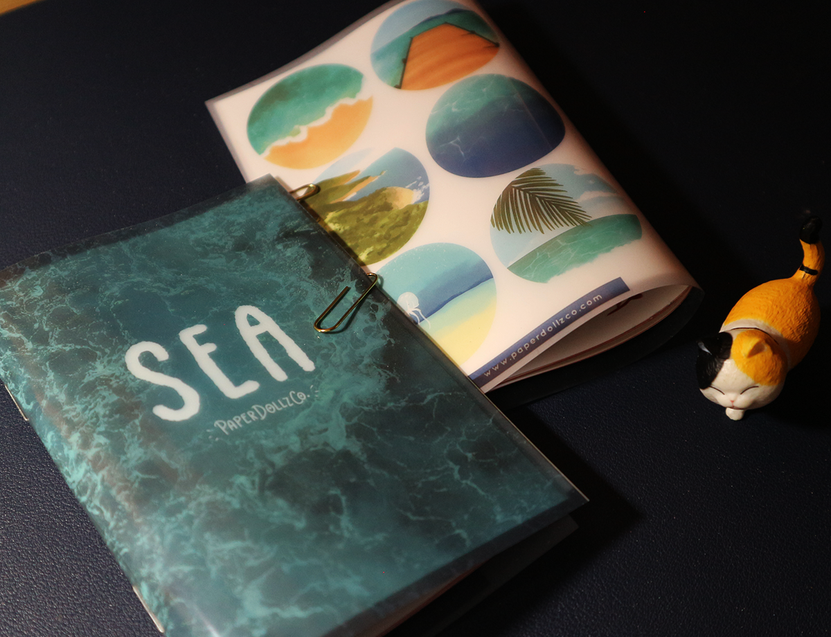 Sea - Geometric Aesthetic Sticker Book | FB006