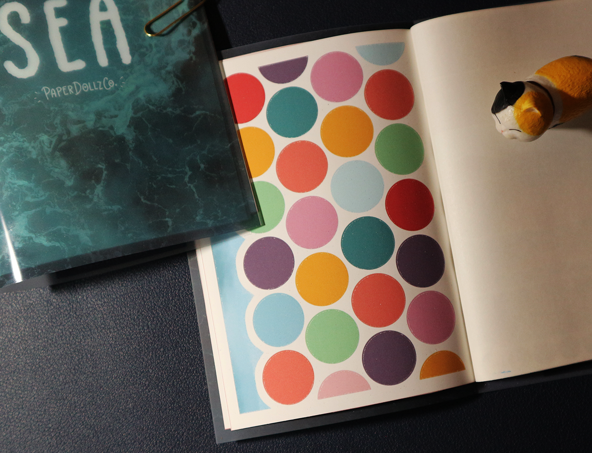Sea - Geometric Aesthetic Sticker Book | FB006