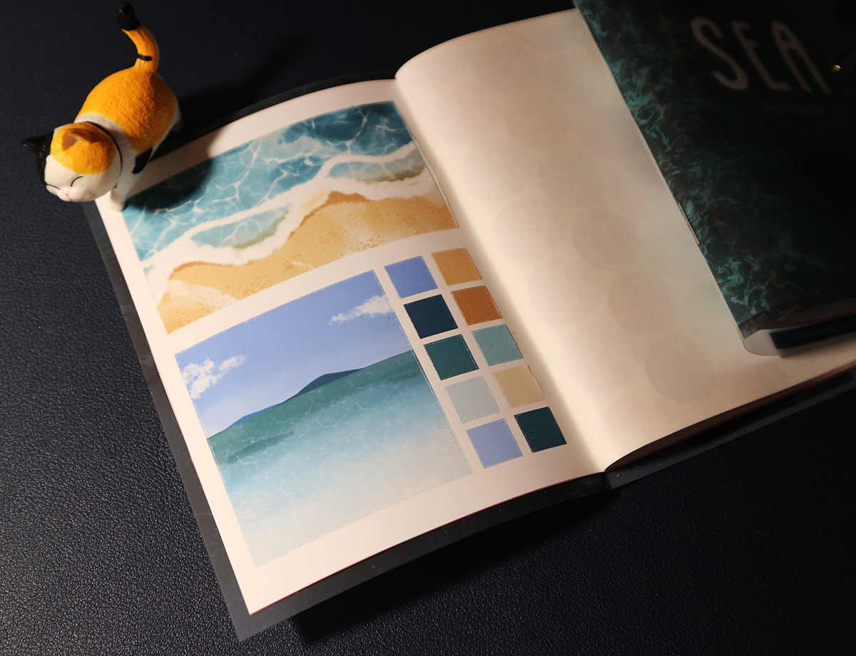 Sea - Geometric Aesthetic Sticker Book | FB006